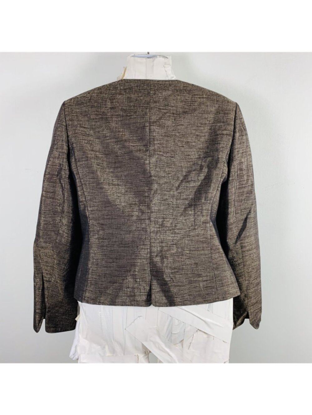 Ellen Tracy Womens Blazer sz 16 Brown Beaded Old Money NEW nwt MSRP $498 - Picture 5 of 12